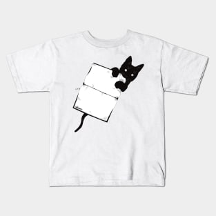 Cat Reader Kids T-Shirt